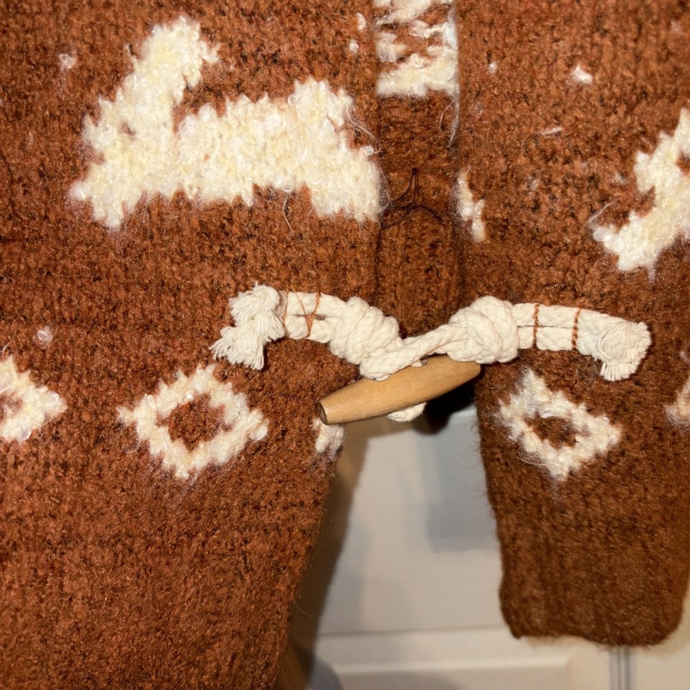 NWT $198 Free People Home Sweet Home XL Cardigan Cottagecore Toggle Sweater - Picture 9 of 13